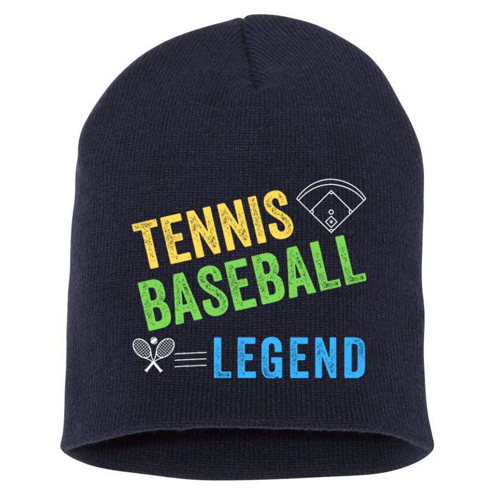 Tennis Baseball Legend, Funny Tennis Baseball Lovers Short Acrylic Beanie