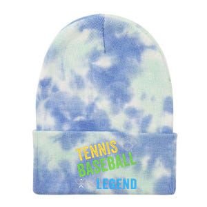 Tennis Baseball Legend, Funny Tennis Baseball Lovers Tie Dye 12in Knit Beanie