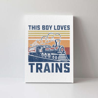 This Boy Loves Trains Trains Lovers Canvas