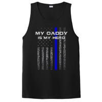 Thine Blue Line Flag My Daddy My Hero Police Son or Daughter PosiCharge Competitor Tank