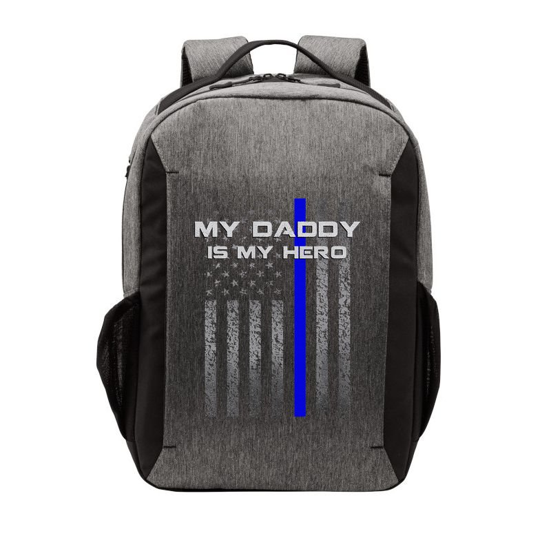 Thine Blue Line Flag My Daddy My Hero Police Son or Daughter Vector Backpack