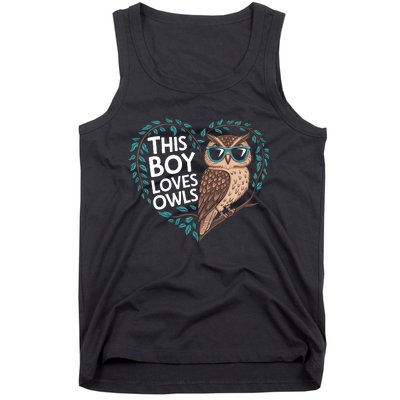 This Boy Loves Owls Cute Owl Valentines Day Tank Top