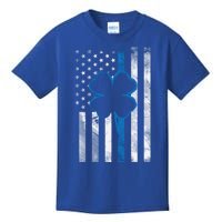 Thin Blue Line Le Cop Police Irish Us Flag St Patricks Day Gift Kids T-Shirt