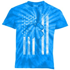 Thin Blue Line Le Cop Police Irish Us Flag St Patricks Day Gift Kids Tie-Dye T-Shirt