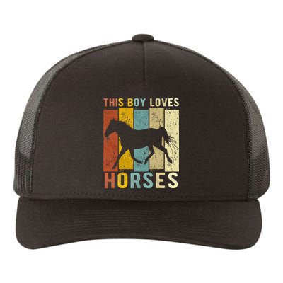 This Boy Loves Horses Boy Horse Yupoong Adult 5-Panel Trucker Hat