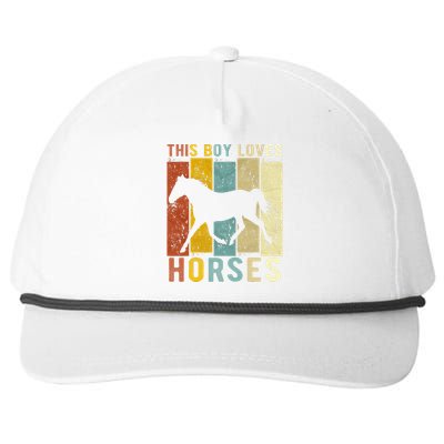 This Boy Loves Horses Boy Horse Snapback Five-Panel Rope Hat