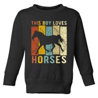 This Boy Loves Horses Boy Horse Toddler Sweatshirt