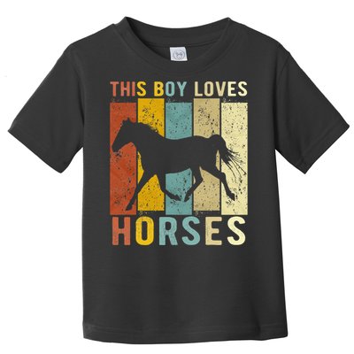 This Boy Loves Horses Boy Horse Toddler T-Shirt