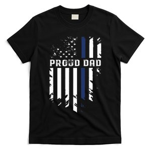 Thin Blue Line Proud Dad Police Family T-Shirt