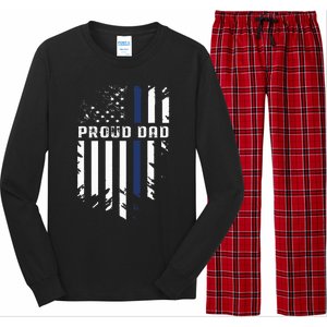 Thin Blue Line Proud Dad Police Family Long Sleeve Pajama Set