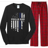 Thin Blue Line Proud Dad Police Family Long Sleeve Pajama Set