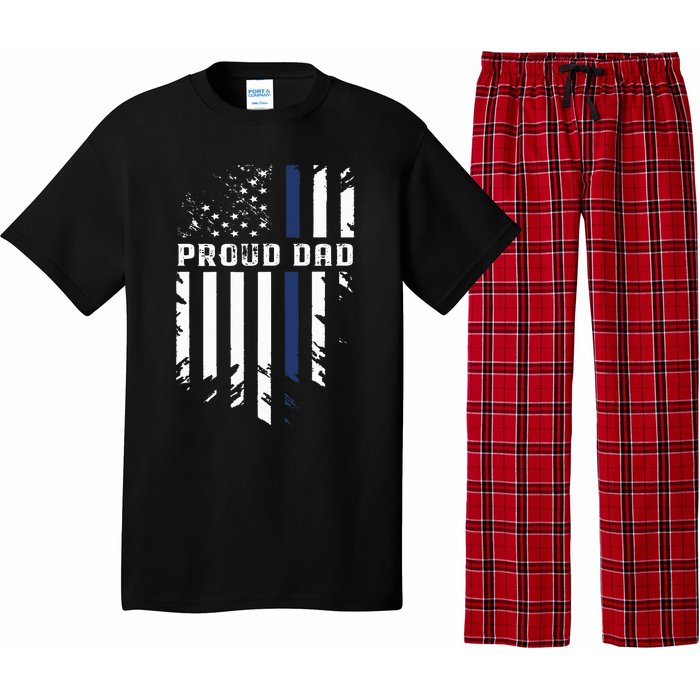 Thin Blue Line Proud Dad Police Family Pajama Set