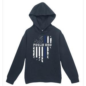 Thin Blue Line Proud Dad Police Family Urban Pullover Hoodie