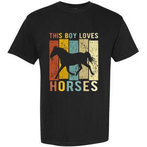 This Boy Loves Horses Horse Garment-Dyed Heavyweight T-Shirt