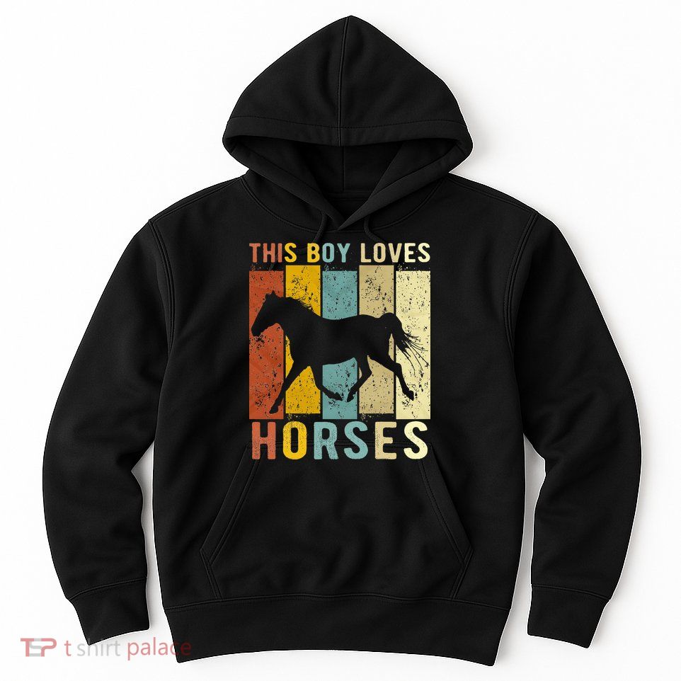 This Boy Loves Horses Horse Hoodie