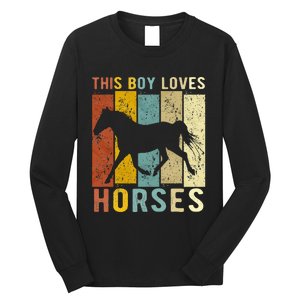 This Boy Loves Horses Horse Long Sleeve Shirt