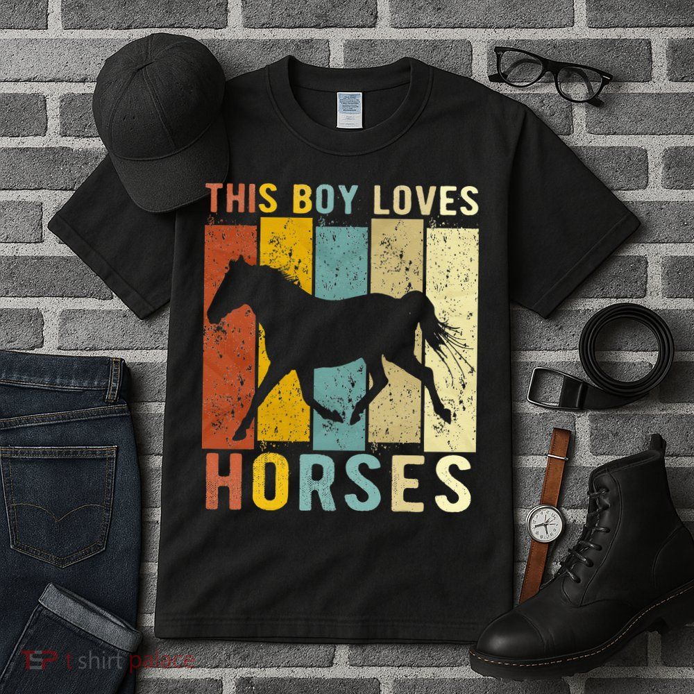 This Boy Loves Horses Horse Tall T-Shirt