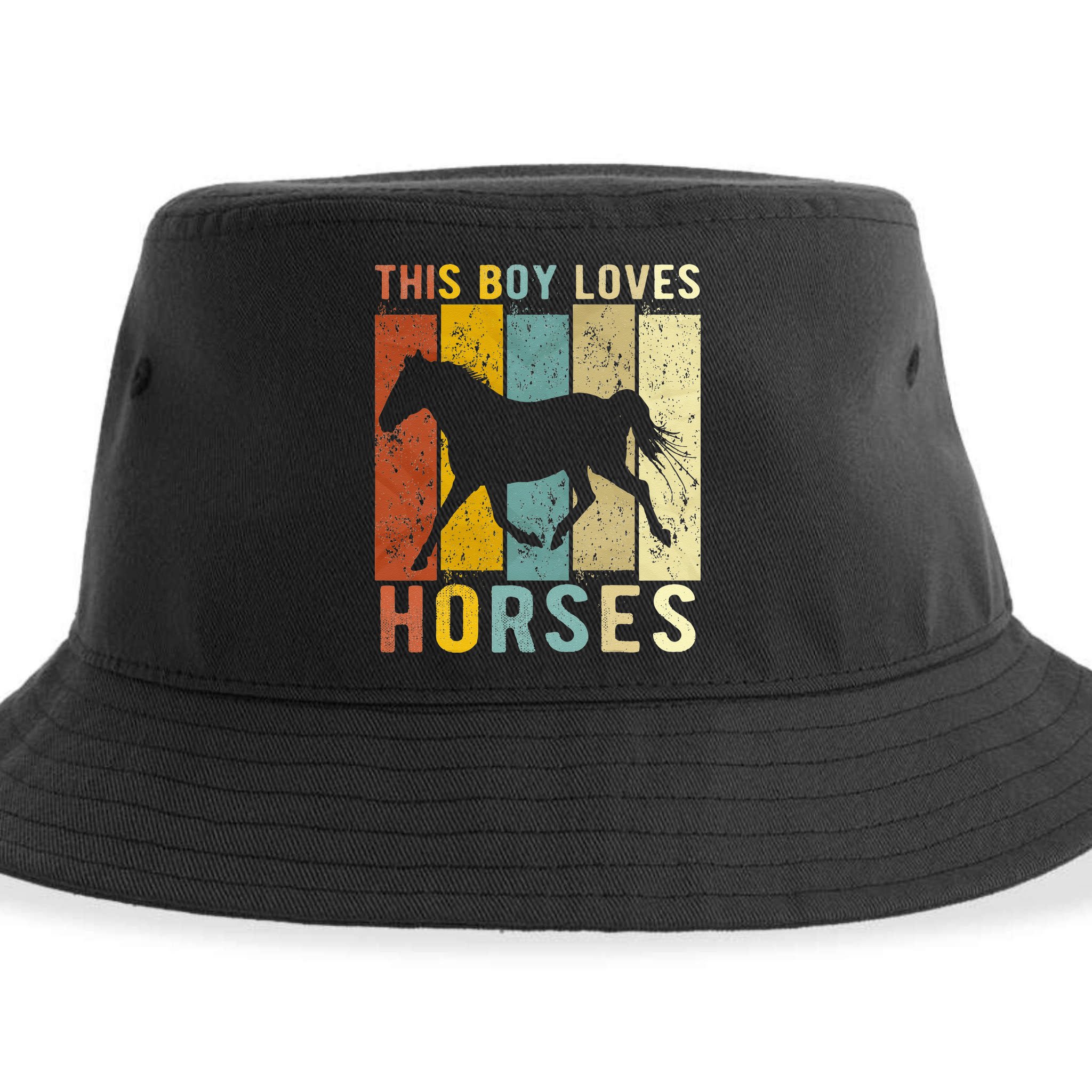 This Boy Loves Horses Horse Sustainable Bucket Hat