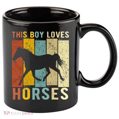 This Boy Loves Horses Horse 11oz C Handle Ceramic Mug