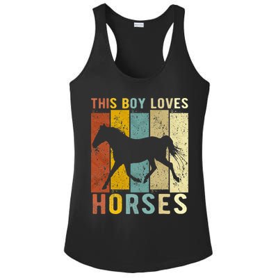 This Boy Loves Horses Horse Ladies PosiCharge Competitor Racerback Tank