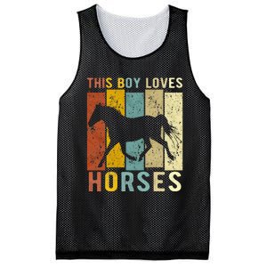 This Boy Loves Horses Horse Mesh Reversible Basketball Jersey Tank