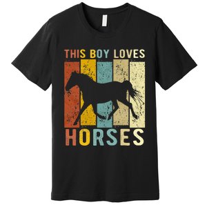 This Boy Loves Horses Horse Premium T-Shirt