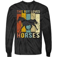 This Boy Loves Horses Horse Tie-Dye Long Sleeve Shirt