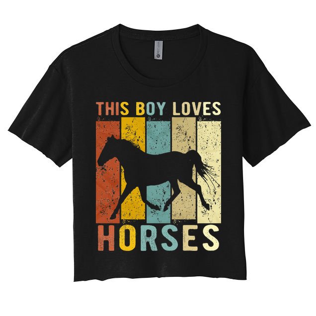 This Boy Loves Horses Horse Crop Top