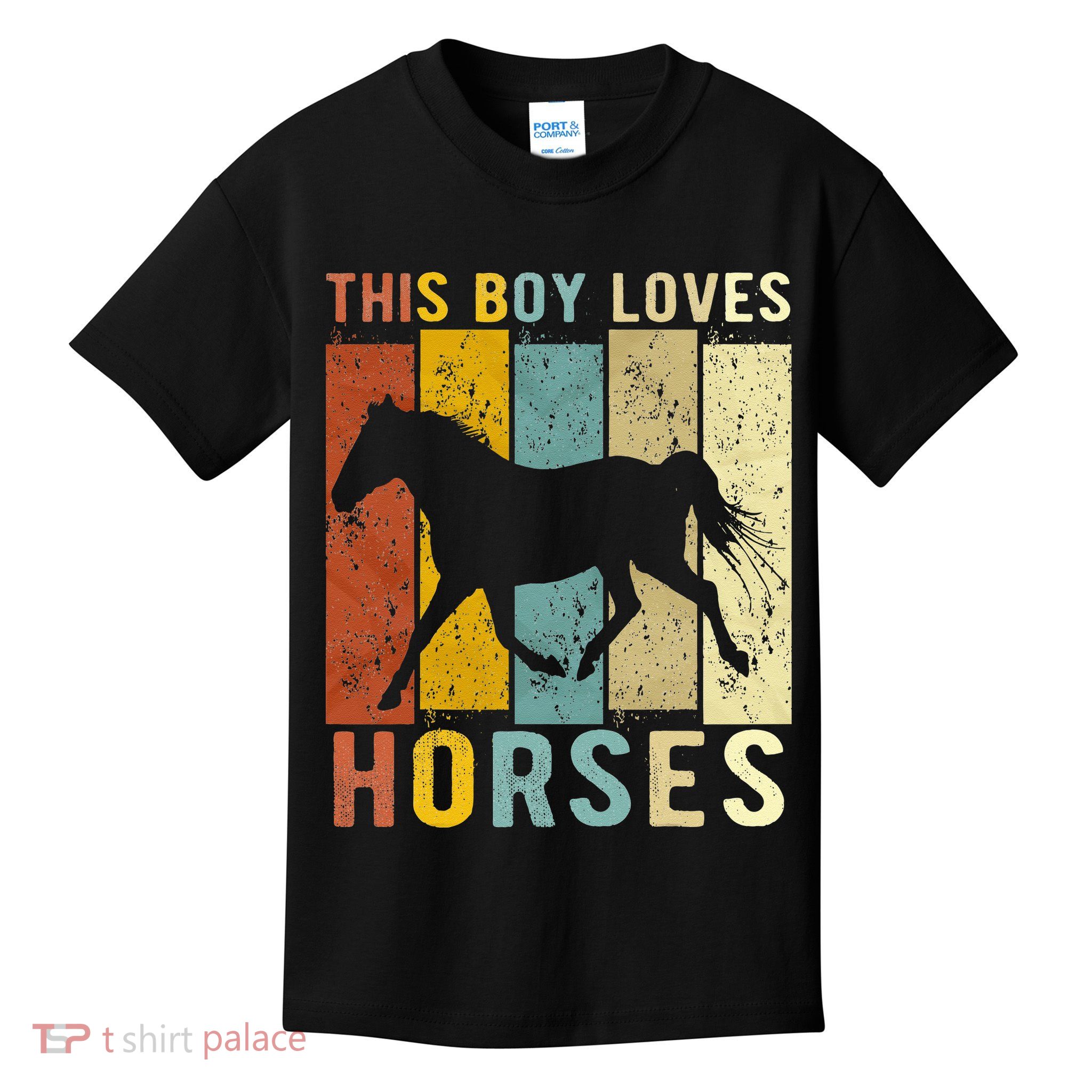 This Boy Loves Horses Horse Kids T-Shirt