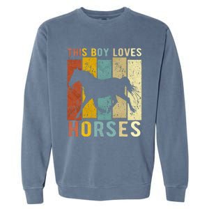 This Boy Loves Horses Horse Garment-Dyed Sweatshirt