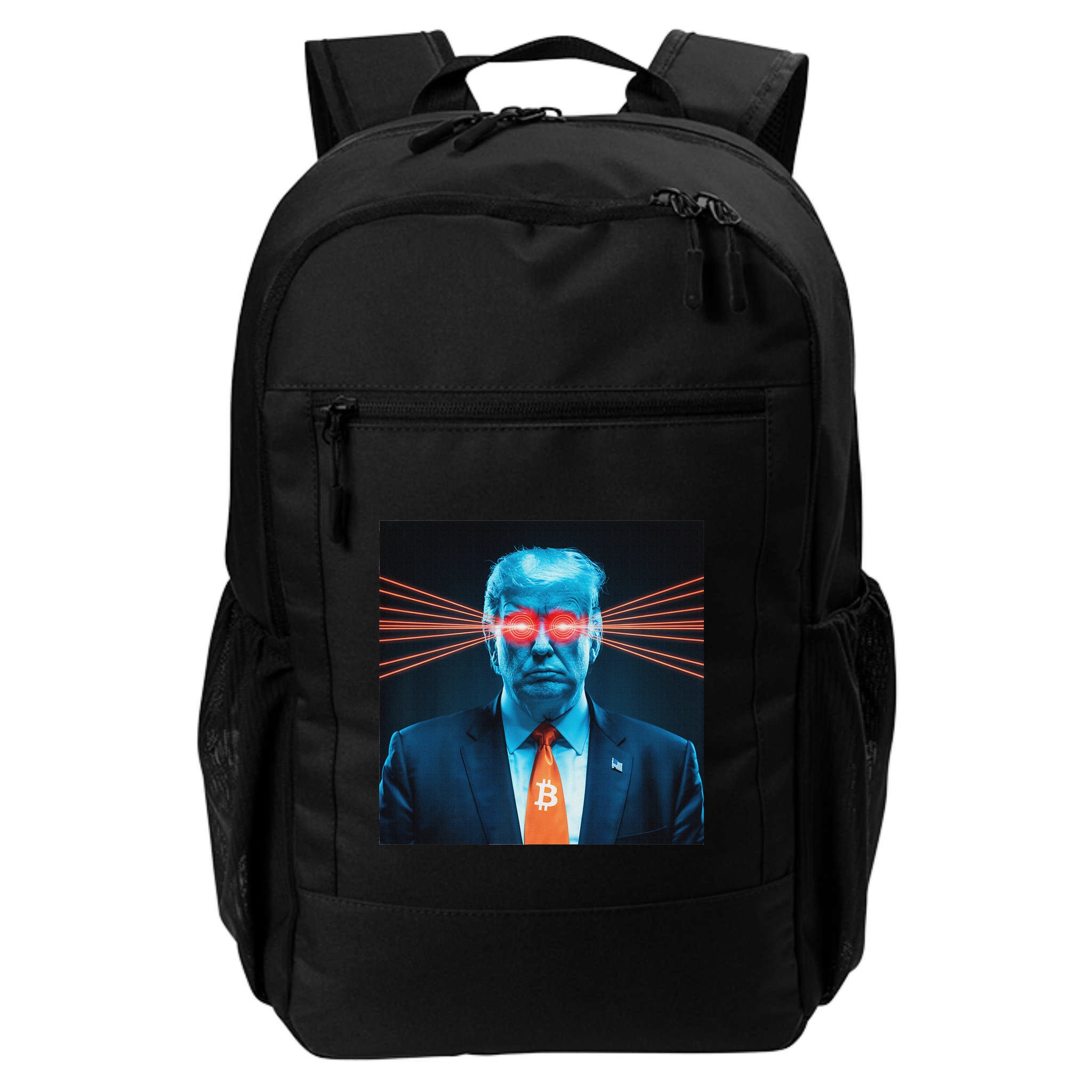 Trump Bitcoin Laser Eyes Crypto Fan Cryptocurrency Investor Backpack