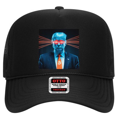 Trump Bitcoin Laser Eyes Crypto Fan Cryptocurrency Investor Trucker Hat
