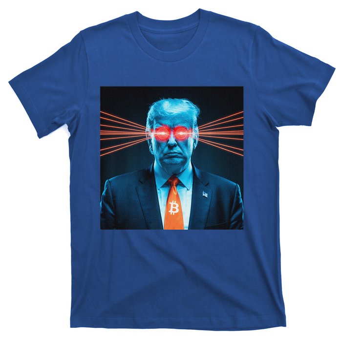 Trump Bitcoin Laser Eyes Crypto Fan Cryptocurrency Investor T-Shirt