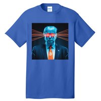 Trump Bitcoin Laser Eyes Crypto Fan Cryptocurrency Investor Tall T-Shirt