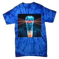 Trump Bitcoin Laser Eyes Crypto Fan Cryptocurrency Investor Tie-Dye T-Shirt