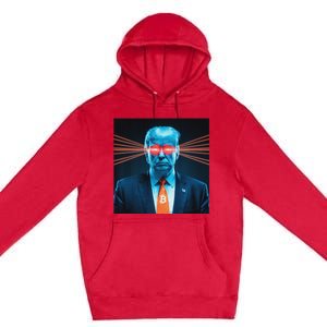 Trump Bitcoin Laser Eyes Crypto Fan Cryptocurrency Investor Premium Pullover Hoodie