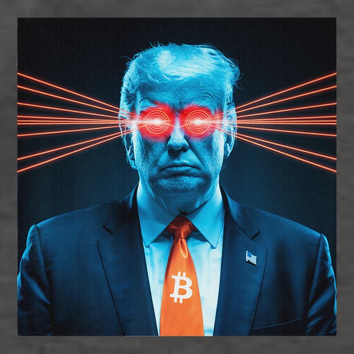 Trump Bitcoin Laser Eyes Crypto Fan Cryptocurrency Investor Vector Backpack