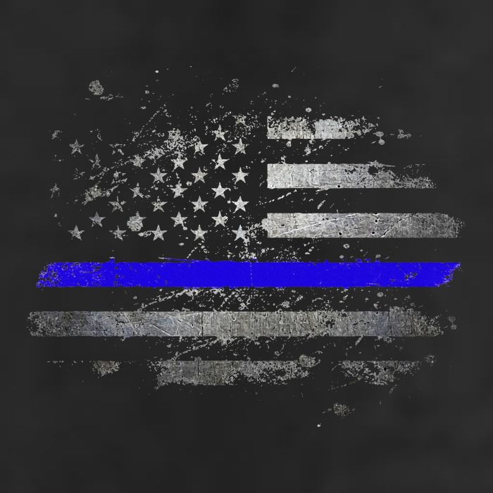 Thin Blue Line Vintage Usa Flag Patriots Beanie