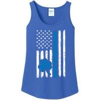 Thin Blue Line St Patrick's Day Gift Police Cop Usa Flag Cool Gift Ladies Essential Tank