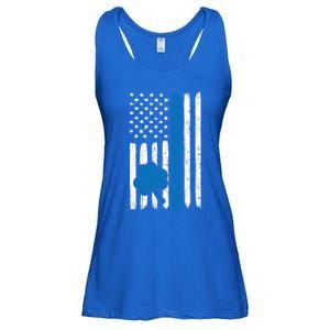 Thin Blue Line St Patrick's Day Gift Police Cop Usa Flag Cool Gift Ladies Essential Flowy Tank