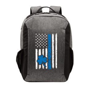 Thin Blue Line St Patrick's Day Gift Police Cop Usa Flag Cool Gift Vector Backpack