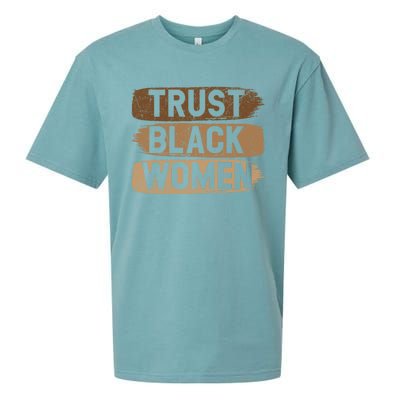 Trust Black Melanin Black History Month Funny Gift Sueded Cloud Jersey T-Shirt