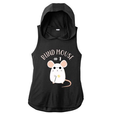 Three Blind Mice Matching Halloween Group Costume Mouse #1 Ladies PosiCharge Tri-Blend Wicking Draft Hoodie Tank