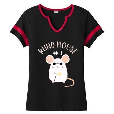 Three Blind Mice Matching Halloween Group Costume Mouse #1 Ladies Halftime Notch Neck Tee