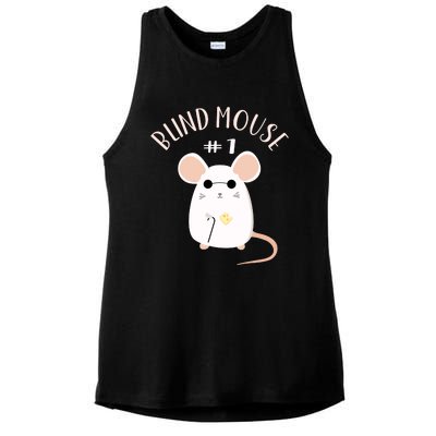 Three Blind Mice Matching Halloween Group Costume Mouse #1 Ladies PosiCharge Tri-Blend Wicking Tank