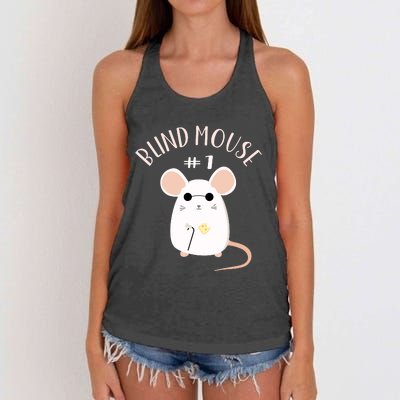 Three Blind Mice Matching Halloween Group Costume Mouse #1 Women's Knotted Racerback Tank