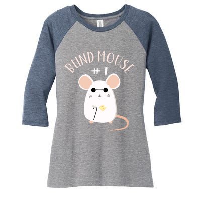 Three Blind Mice Matching Halloween Group Costume Mouse #1 Women's Tri-Blend 3/4-Sleeve Raglan Shirt