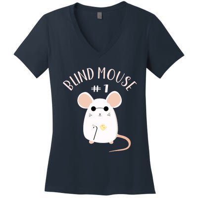 Three Blind Mice Matching Halloween Group Costume Mouse #1 Women's V-Neck T-Shirt