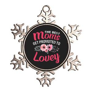 The Best Moms Get Promoted To Lovey Grandma Mother's day Metallic Star Ornament