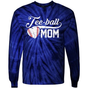 Tee Ball Mom TBall Mom Mother's Day Gifts Tie-Dye Long Sleeve Shirt